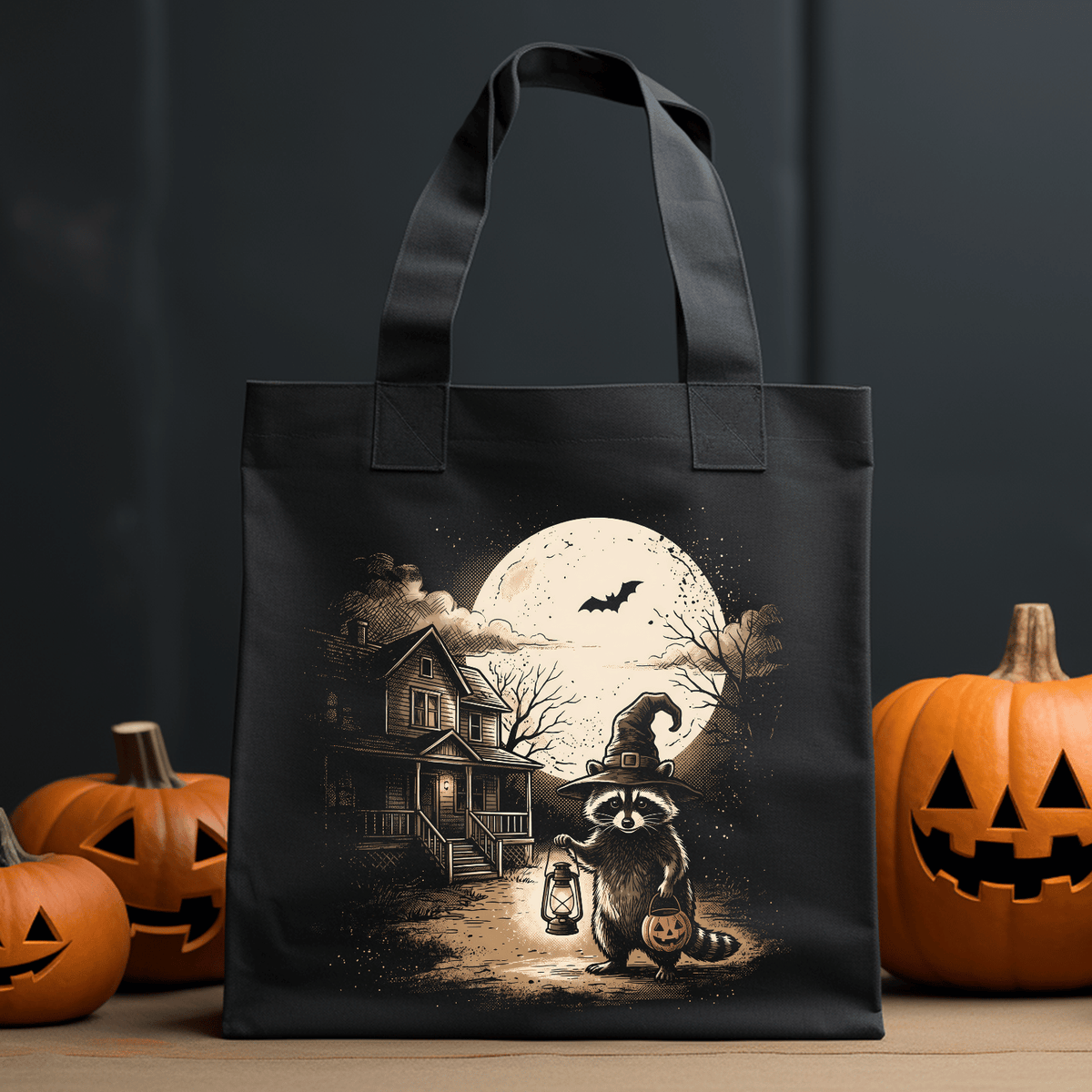 Witchy Raccoon | Haunted Halloween Trick or Treat Bag