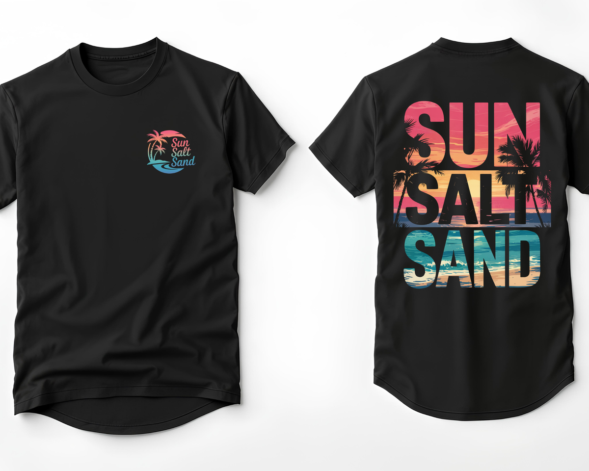 Sun Salt Sand | Black Unisex T-Shirt