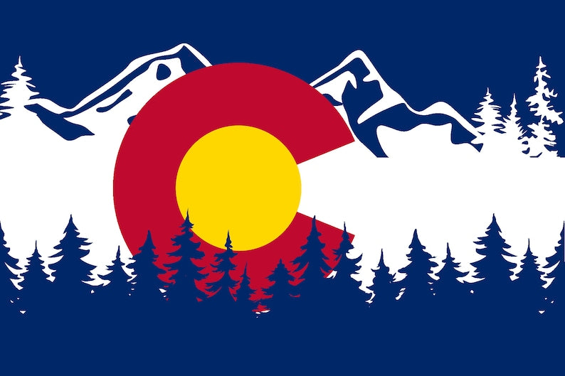 Colorado Mountain Skyline Dog Collar