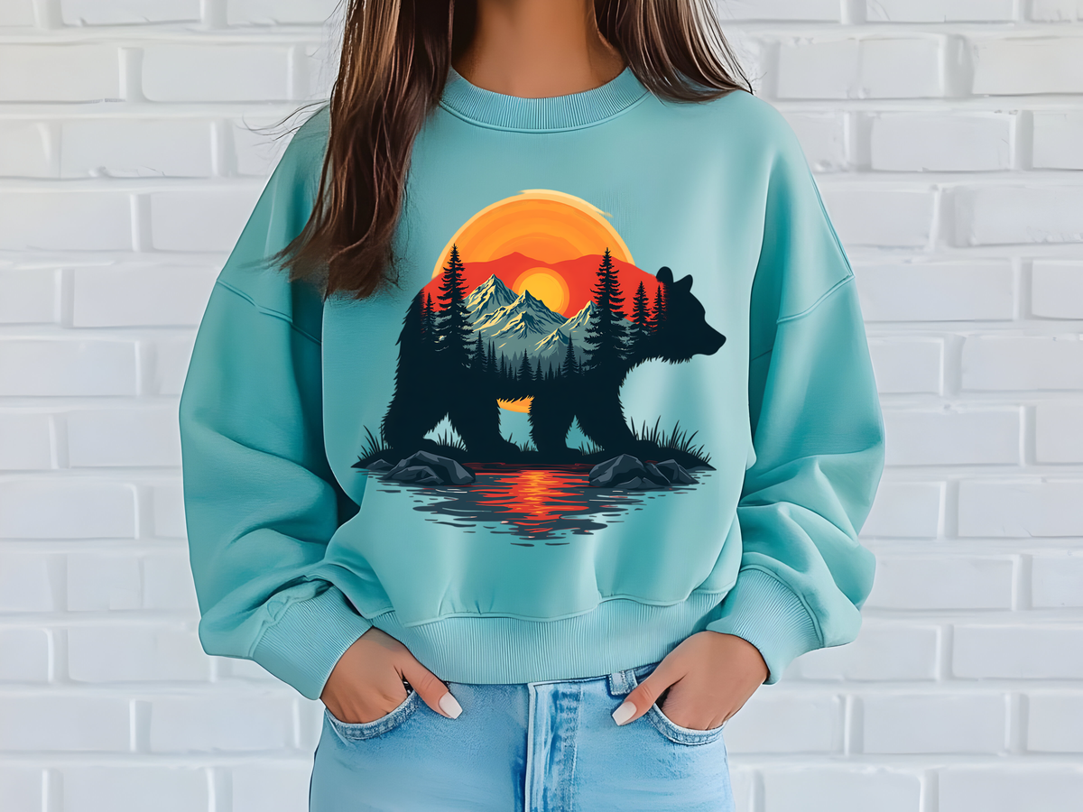 Sunset Bear Comfort Colors Sweatshirt