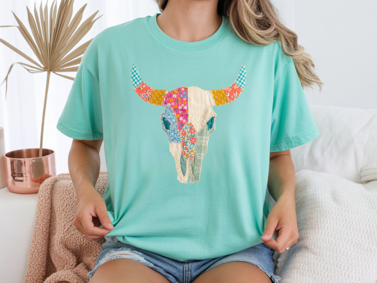 Western Patchwork Comfort Colors T-Shirt